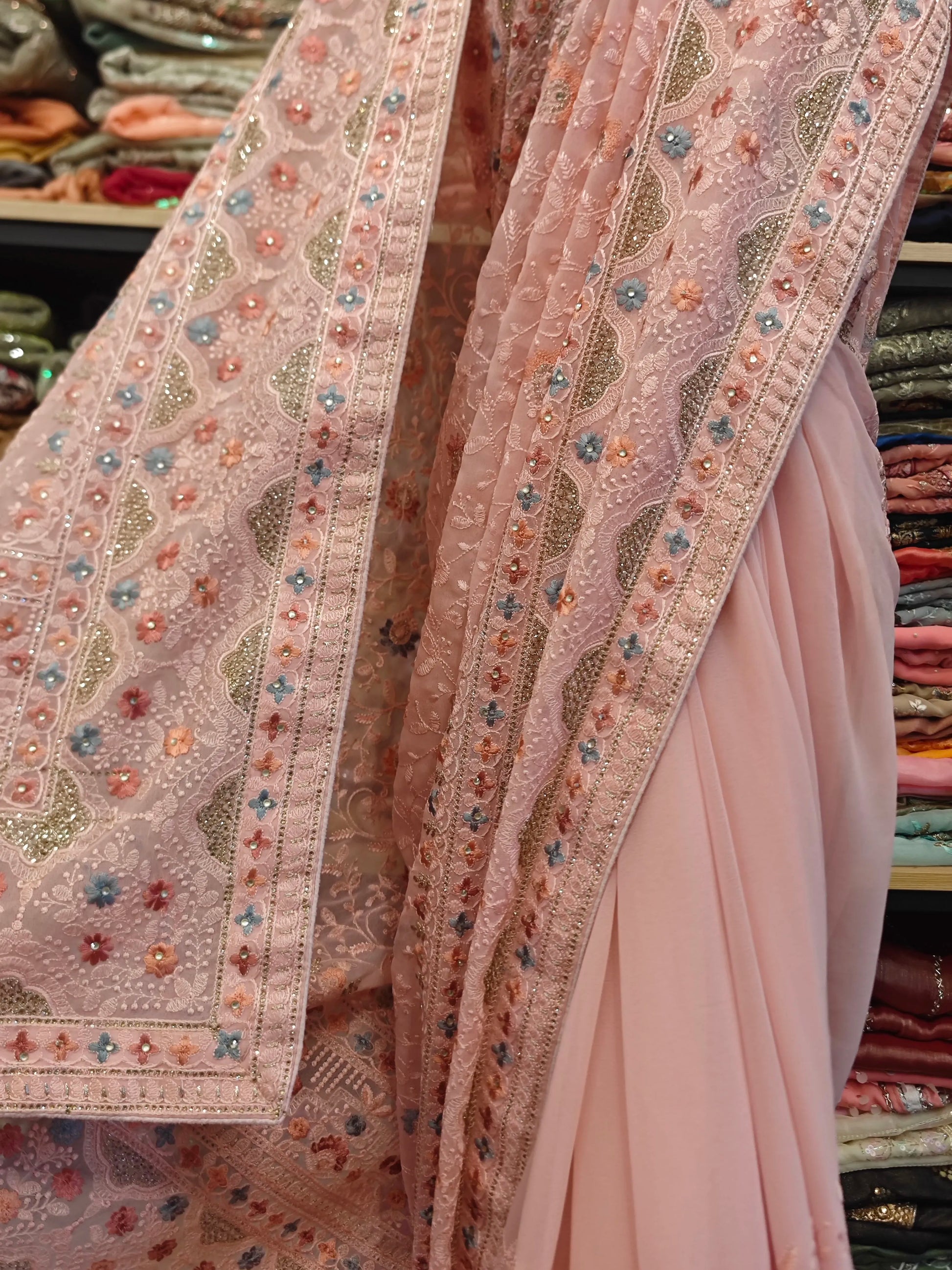 Beaded Sari with Top