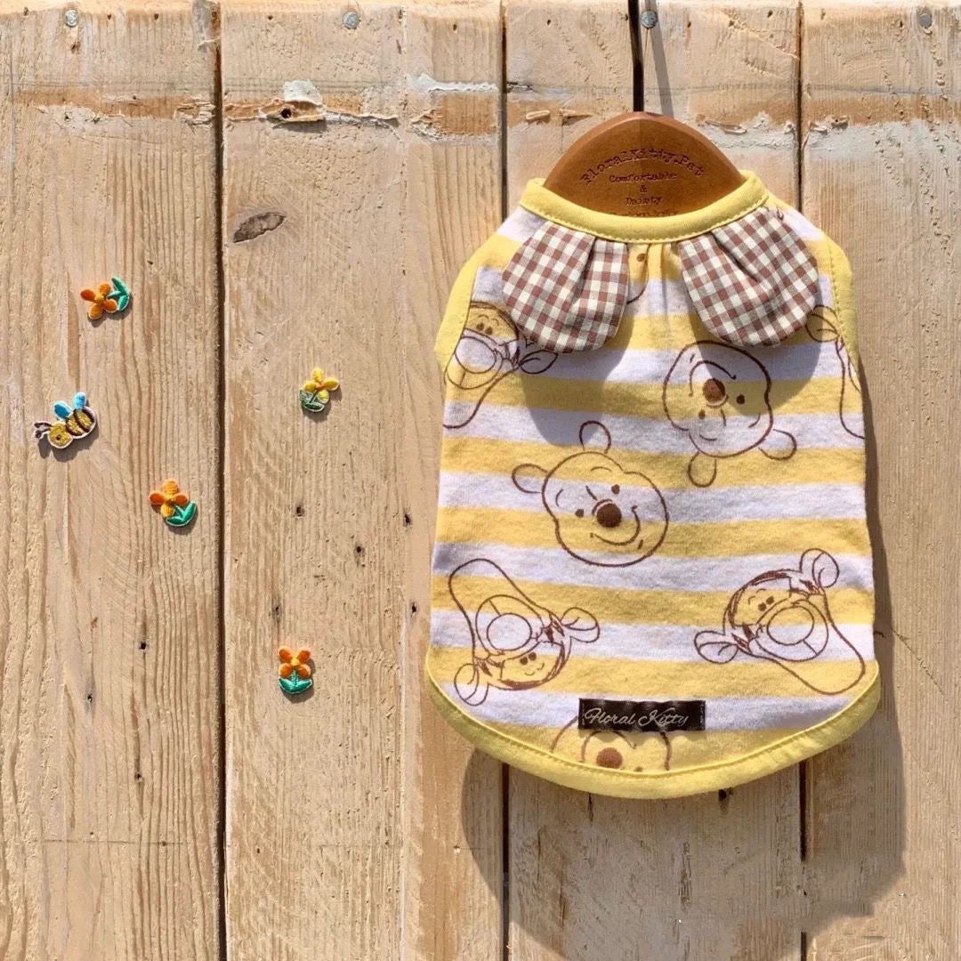 Cotton Summer Pet Vest with Double Ears for Small Pets