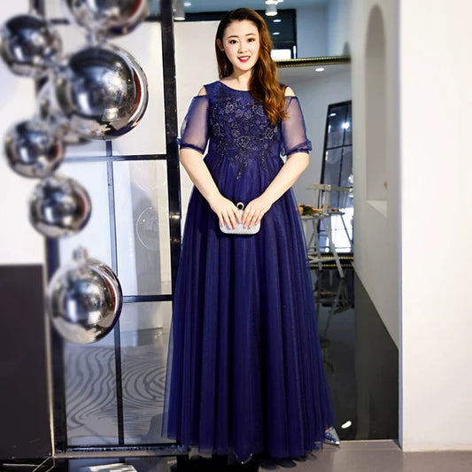 Tibetan Green Off-The-Shoulder Evening Dress