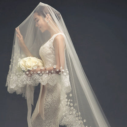 Korean Bride Extra Long Veil