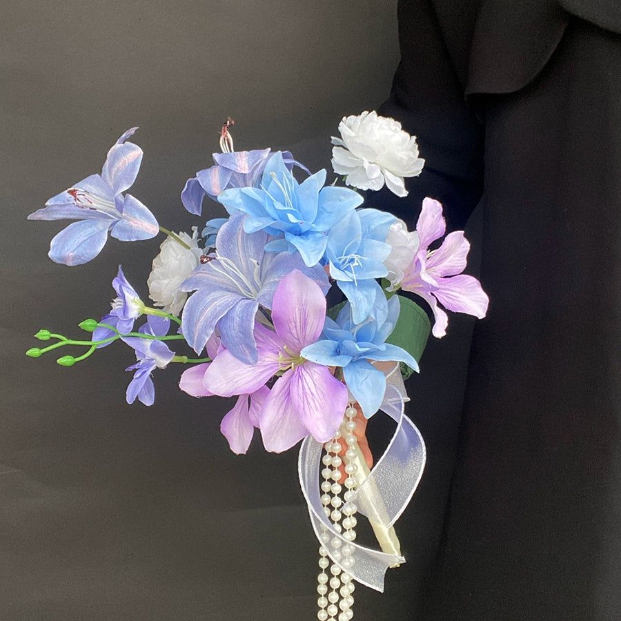 Premium Hand-held Artificial Flower Bouquet – 45×30 cm Color for Weddings