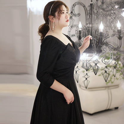 Black Evening Dress, High Quality, A-line