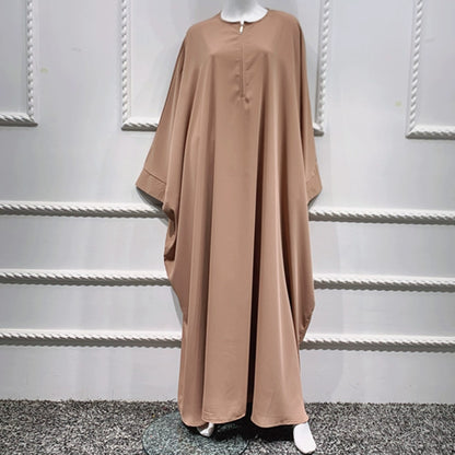 Elegant Saudi Arabian Long Sleeve Conservative Robe Dress