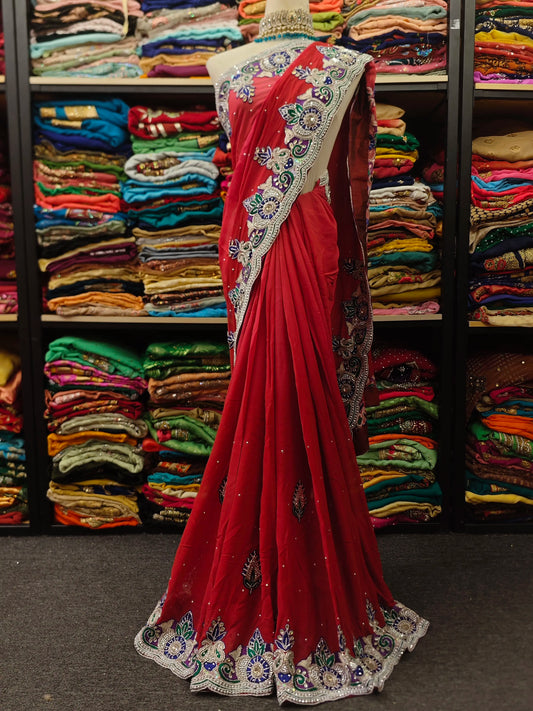Indian Hawthorn Gradient Saree