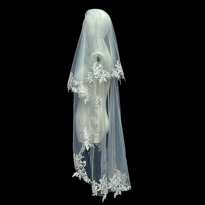 Double Layer Lace Wedding Veil