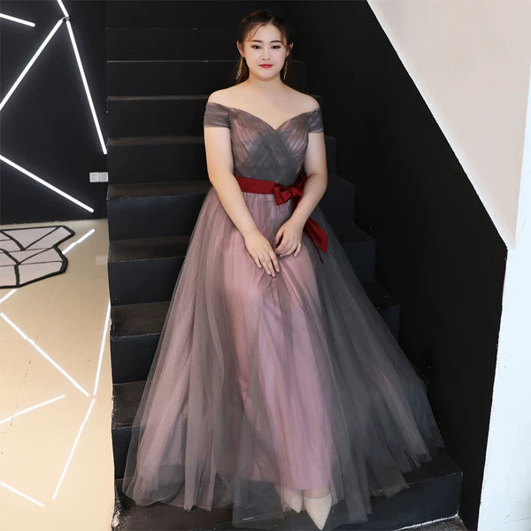 Open Shoulders Evening Dress