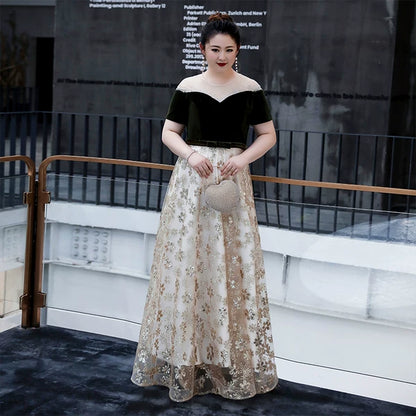 Elegant Velvet Evening Dress