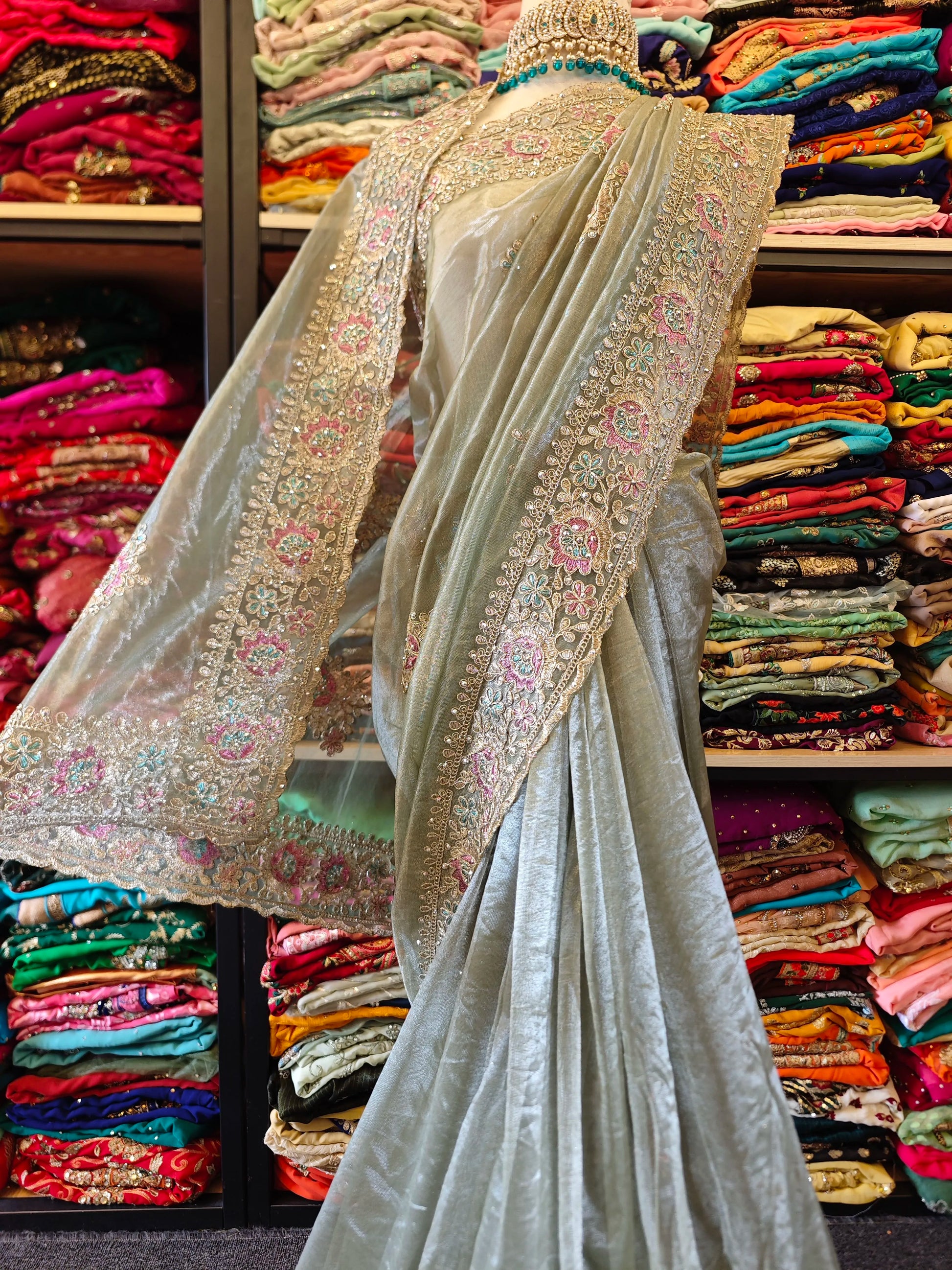 Gold Six Rice Saree