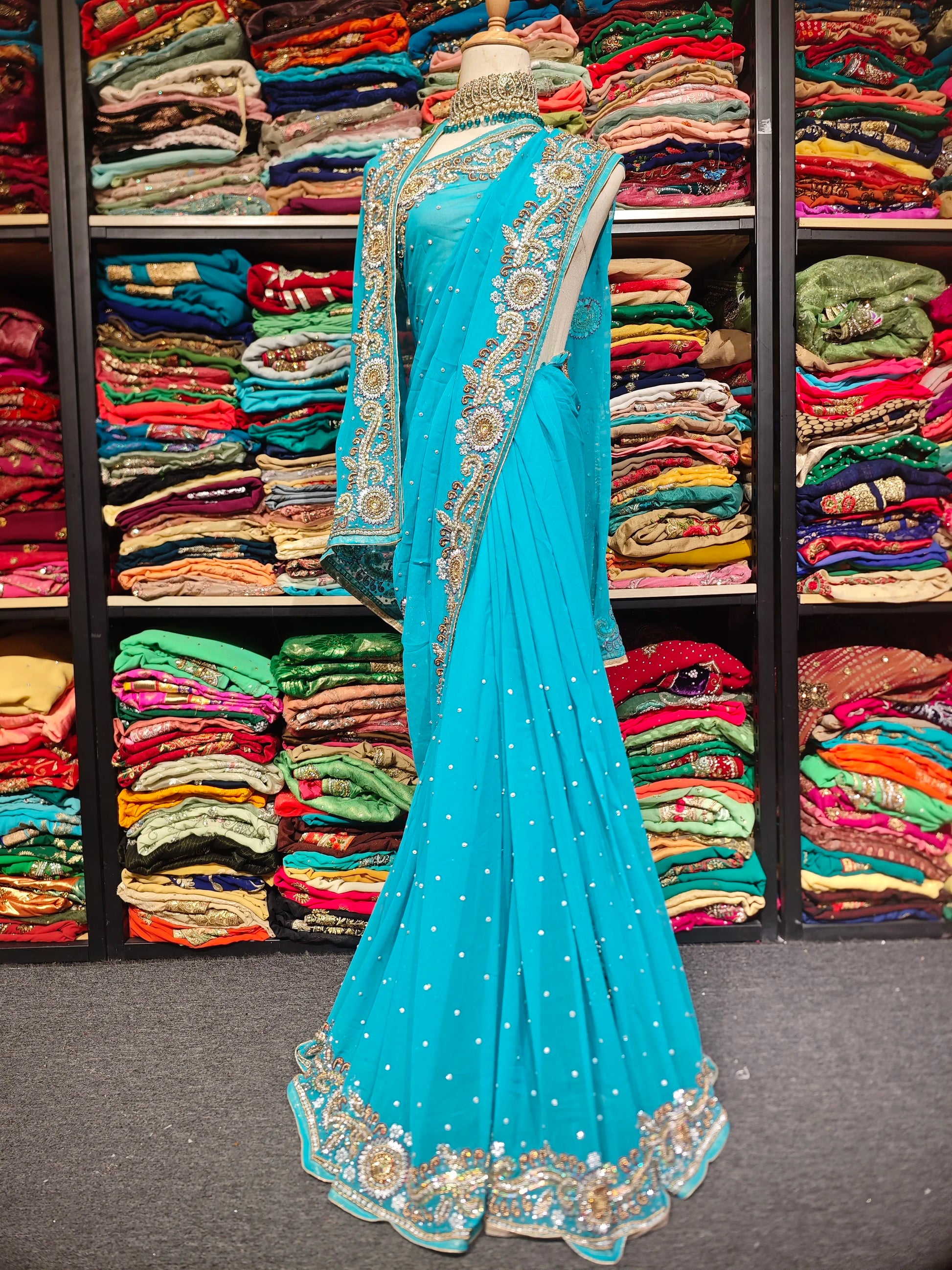 Beaded Six-Mile Saree