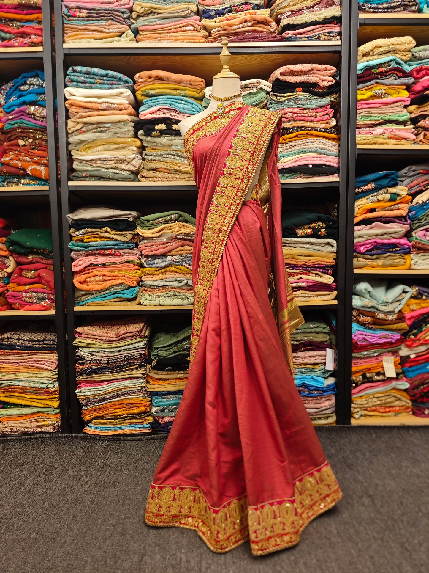 Silver Embroidered Sari