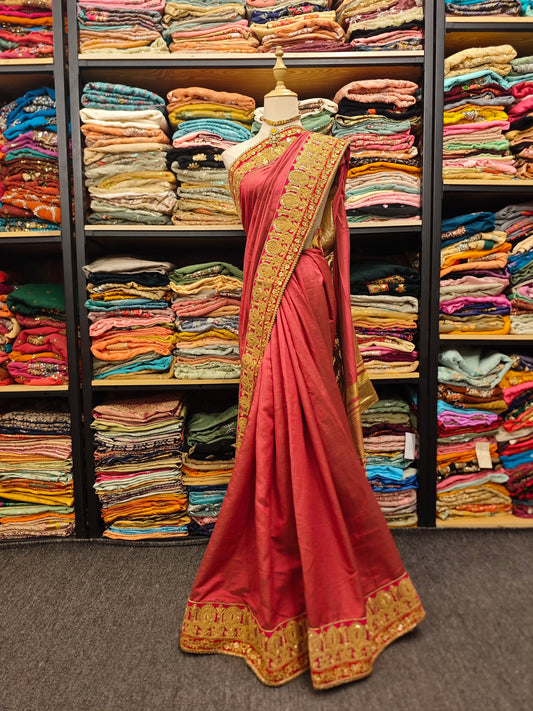 Silver Embroidered Sari