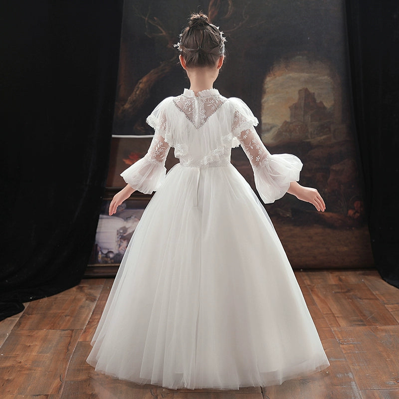 Elegant Girls' Princess Formal Gown: Exquisite Wedding Party Dress for Kids
