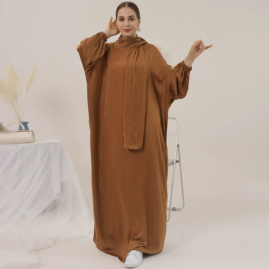 Retro Plus Size Sun Protective Long Skirt Dress – Loose Fit