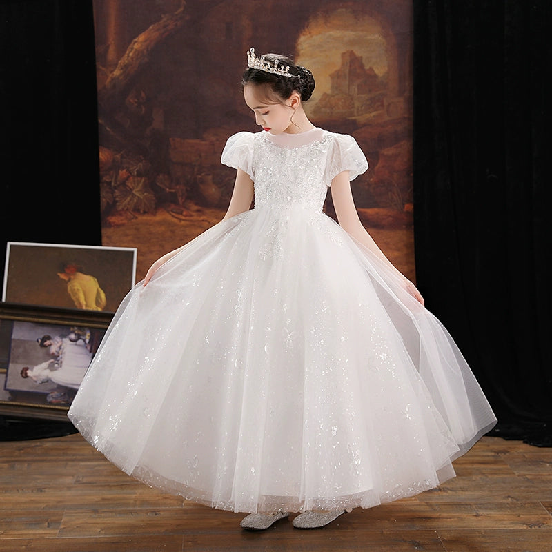 Elegant Princess Dress for Girls, Evening, Wedding, Piano Performance