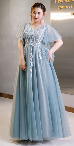 V-Neck Evening Gown 3XL Fitted
