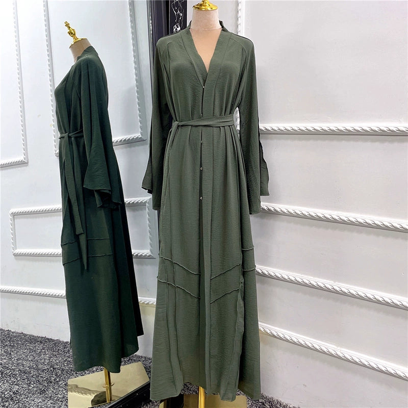 Elegant Retro Ethnic Cardigan Dress Trench Coat Malaysia