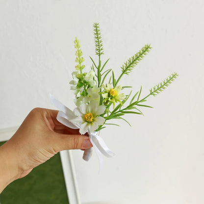 Groom Boutonniere Pin Wedding Lapel Flower Photo Prop