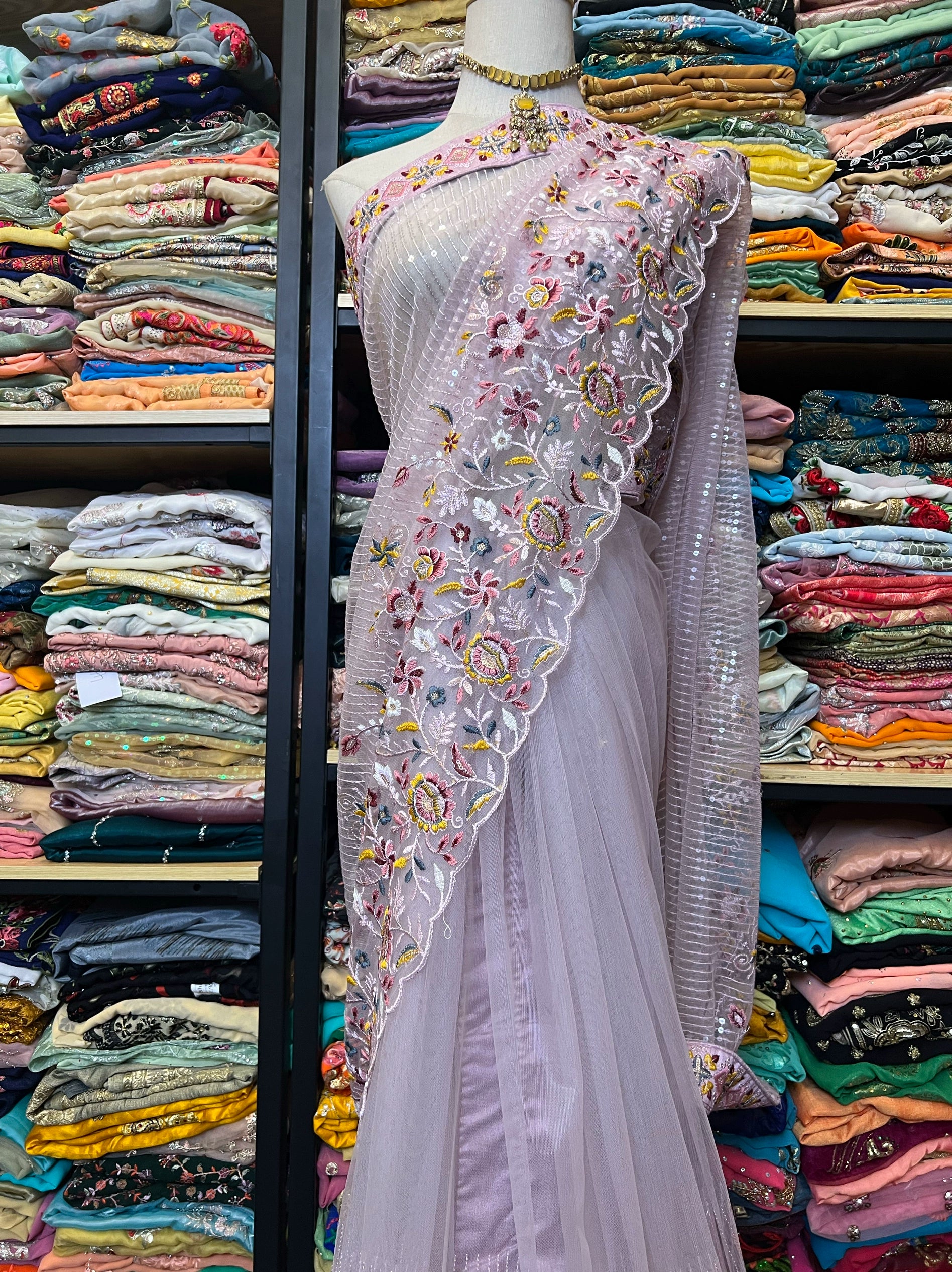 Indian Beaded Sari