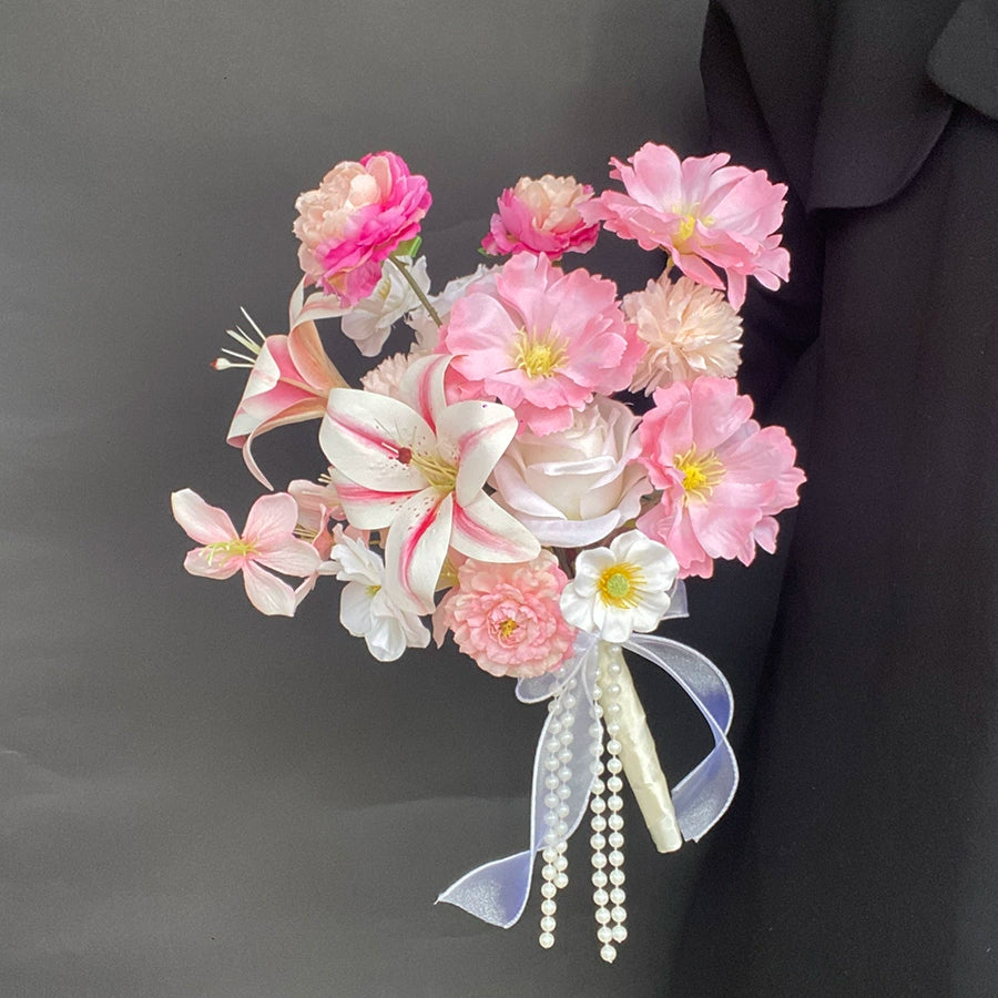 Premium Hand-held Artificial Flower Bouquet – 45×30 cm Color for Weddings