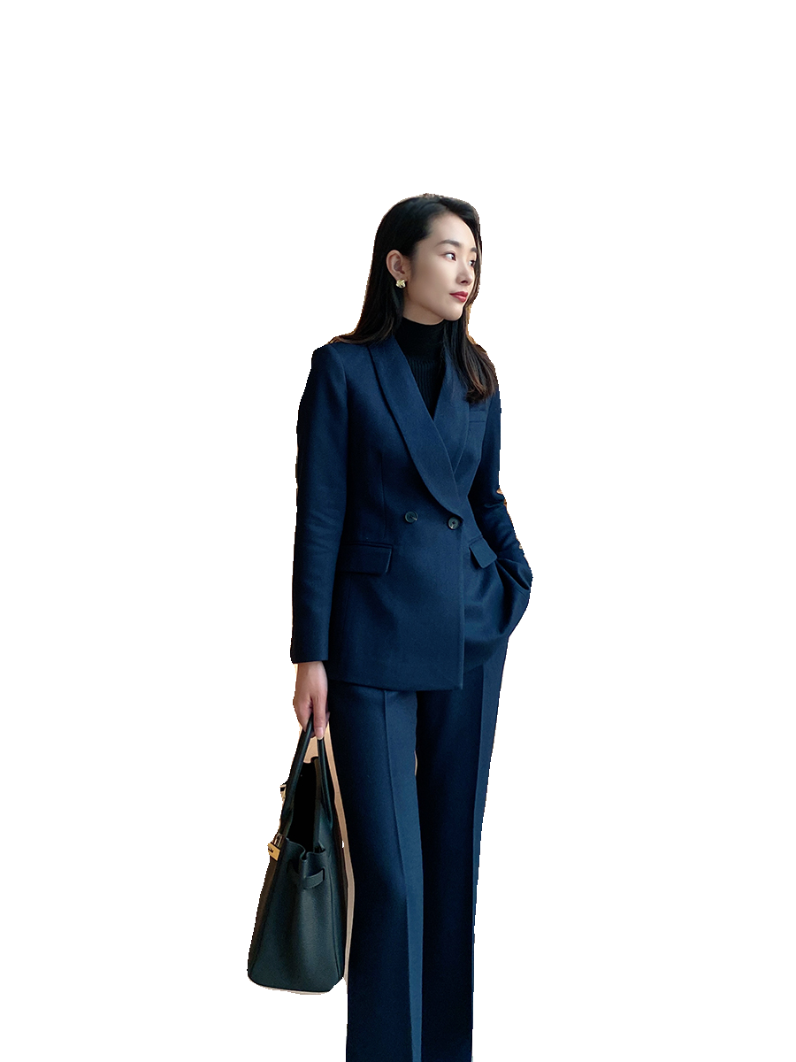 Women's Demi-Season Flared Trousers – Classic Office Suit Style