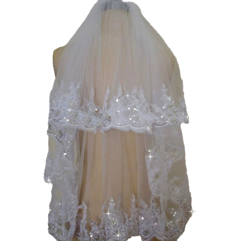 Bridal Veil Short Sequins