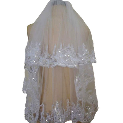 Bridal Veil Short Sequins