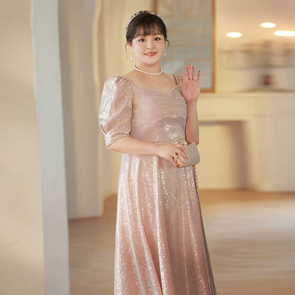 Elegant Fuchsia Evening Dress