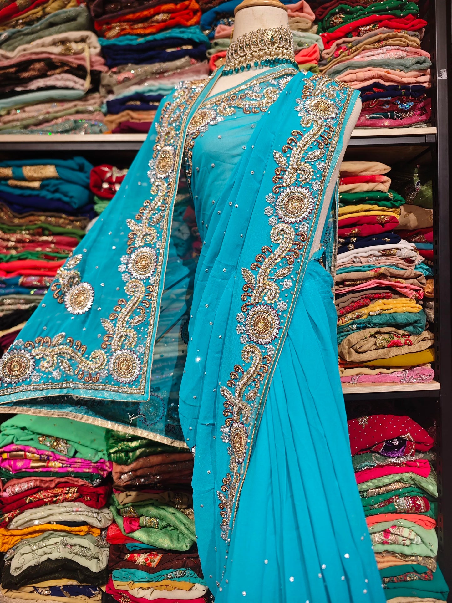Beaded Six-Mile Saree