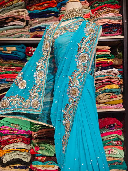 Beaded Six-Mile Saree