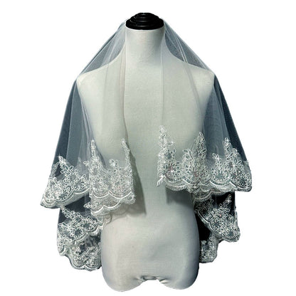 Wedding Veil Bride Marriage Double Layer