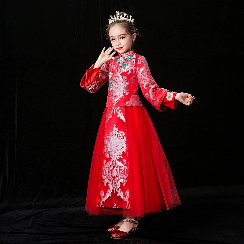 Chinese Style Thickened New Year Cheongsam Hanfu Wedding Dress
