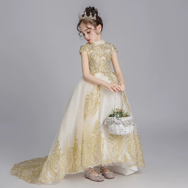 Small Princess Piano Performance Dress Wedding Western Style Costume