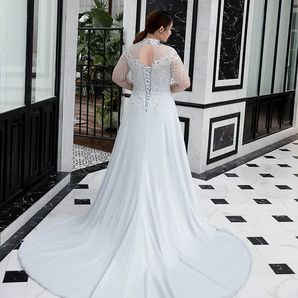 Elegant Gray Evening Long Dress
