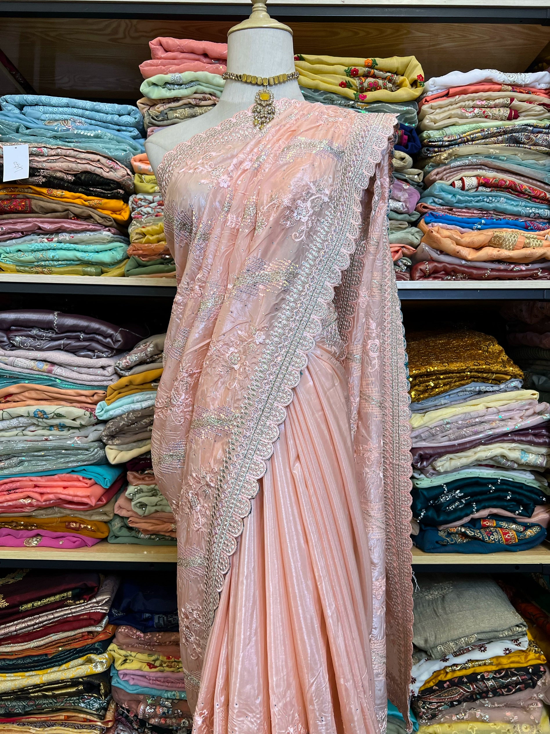 Indian Six Meter Beaded Sari