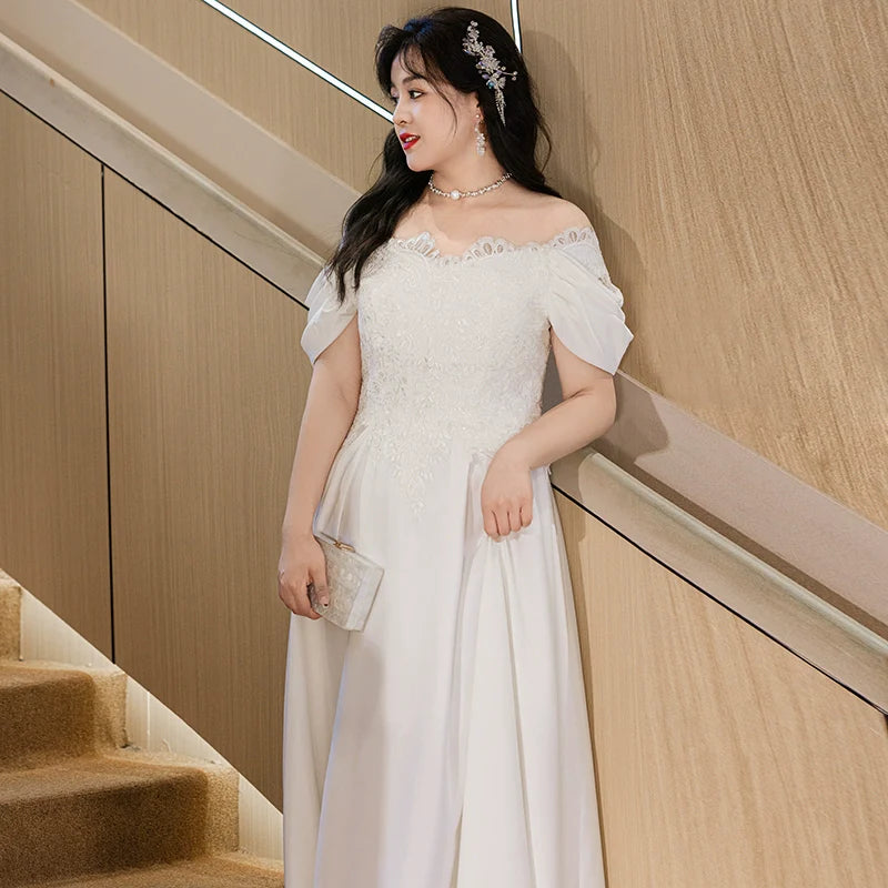 White Elegant Evening Dress