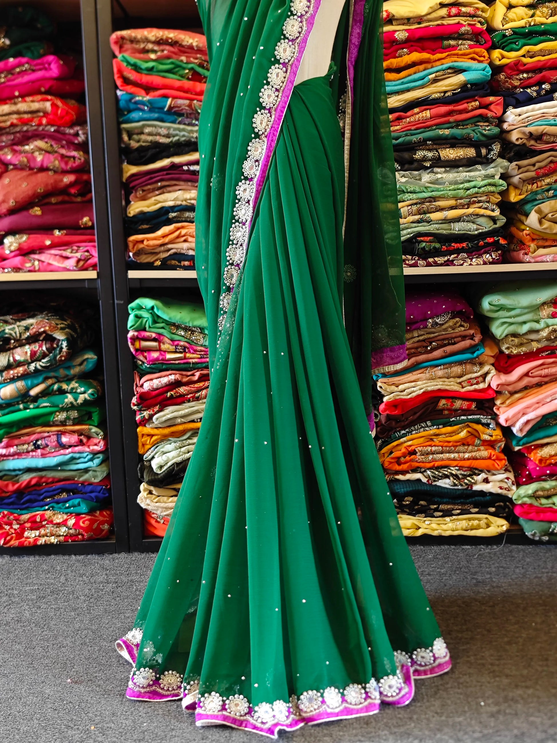 Indian Embroidered Sari