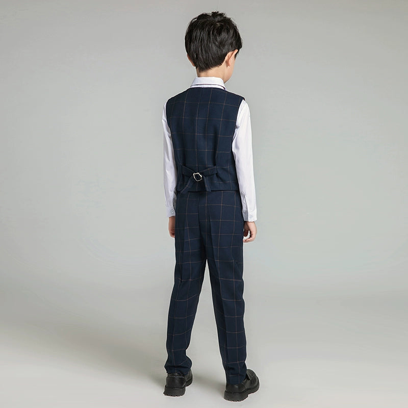 Elegant Boys' Vest Suit Set for Piano, Parties, Weddings