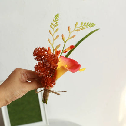 Groom Boutonniere Pin Wedding Lapel Flower Photo Prop