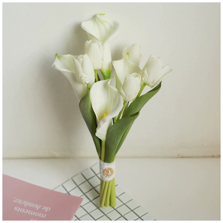 Korean Style Faux Wedding Bouquet Mixed Floral Arrangement