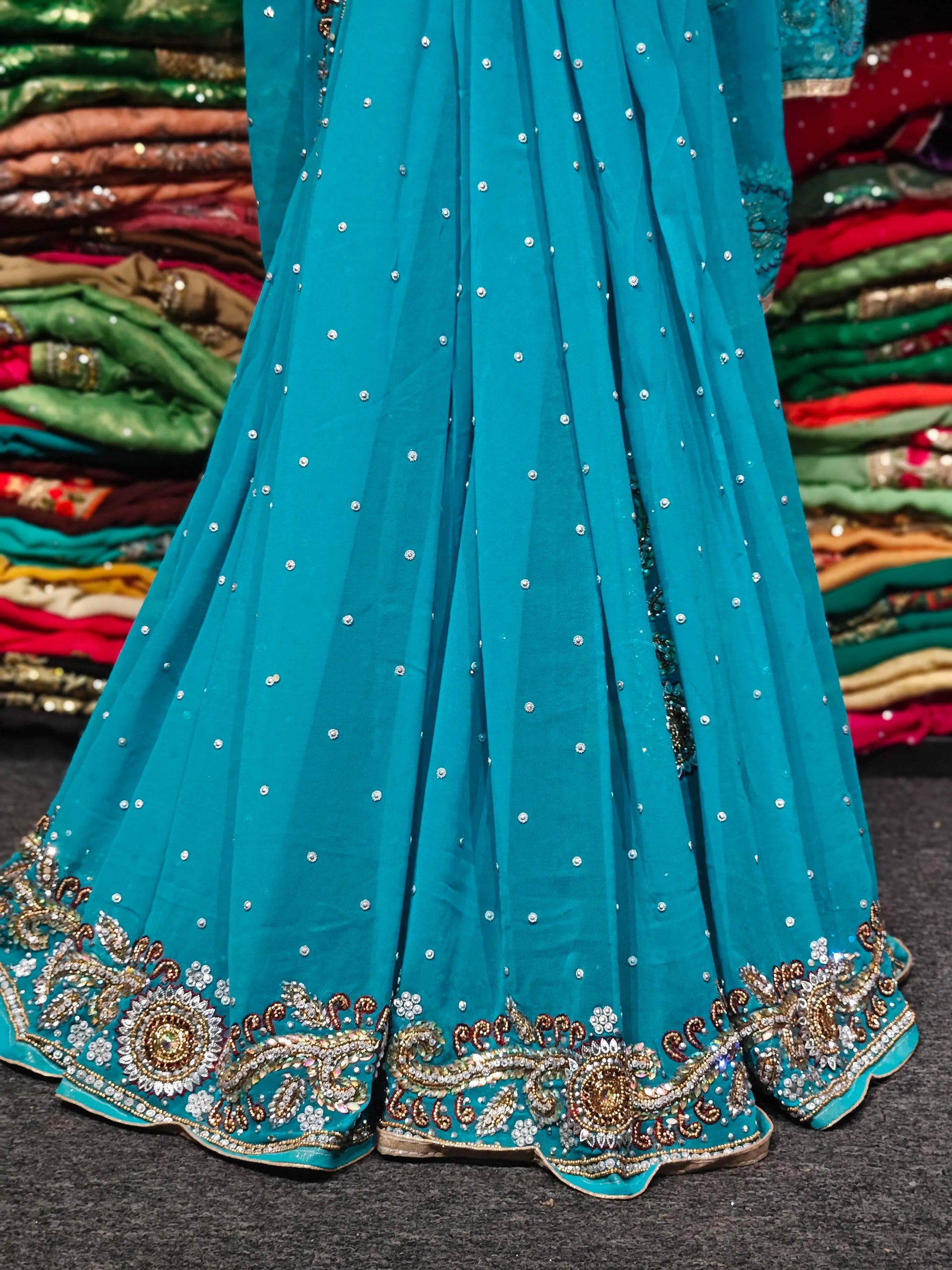 Beaded Six-Mile Saree