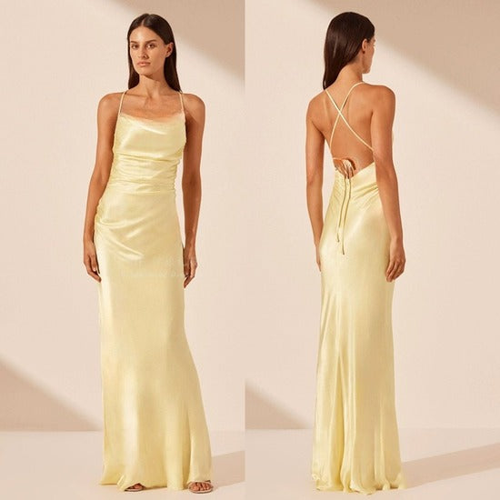 Ladies Elegant Satin Dress