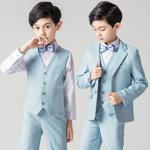 Boys Classic Suit Flower Girl Dress Piano Performance Costume Jacket