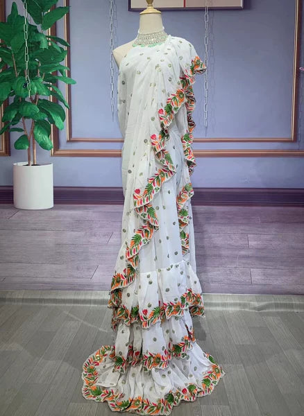 Indian Embroidered Sari
