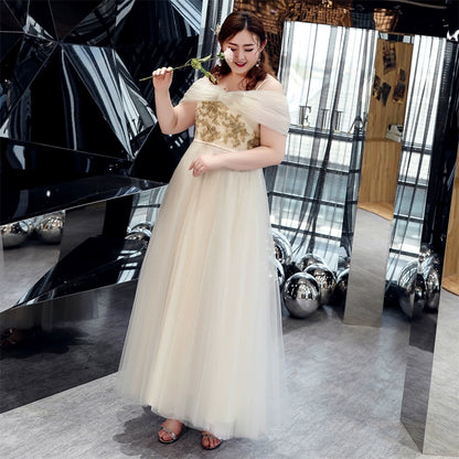 Elegant Champagne Bridesmaid Dress