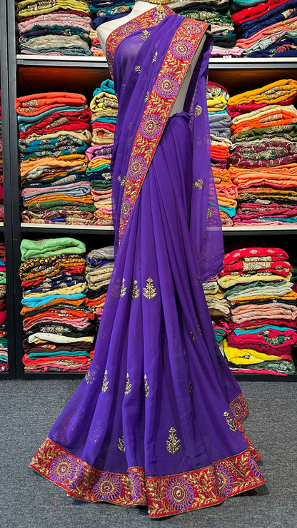 Beaded Saree Heavy Industry