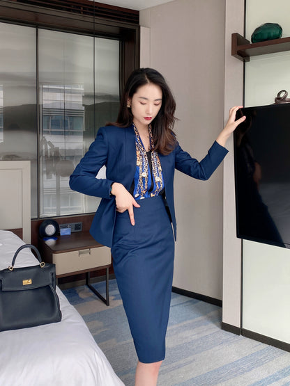 Premium Autumn Short Suit Fitted Jacket & Skirt Set