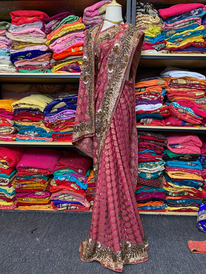 Indian Beaded Six-Mile Saree