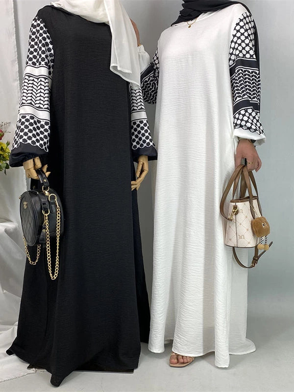 Elegant Turkish?Inspired Long Sleeve Hooded Maxi Skirt with Floral Print