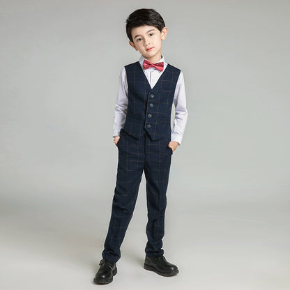 Elegant Boys' Vest Suit Set for Piano, Parties, Weddings