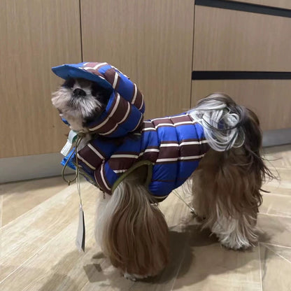 Cozy Demi-Season Down Jacket with Warm Hat for Small Pets